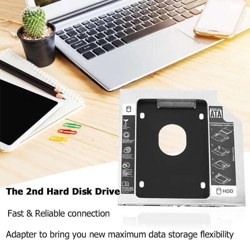 Алюминиевый SATA 2nd HDD SSD жесткий диск Оптический Защитный Контейнер для устройств считывания и записи информации адаптер с отверткой для iMac