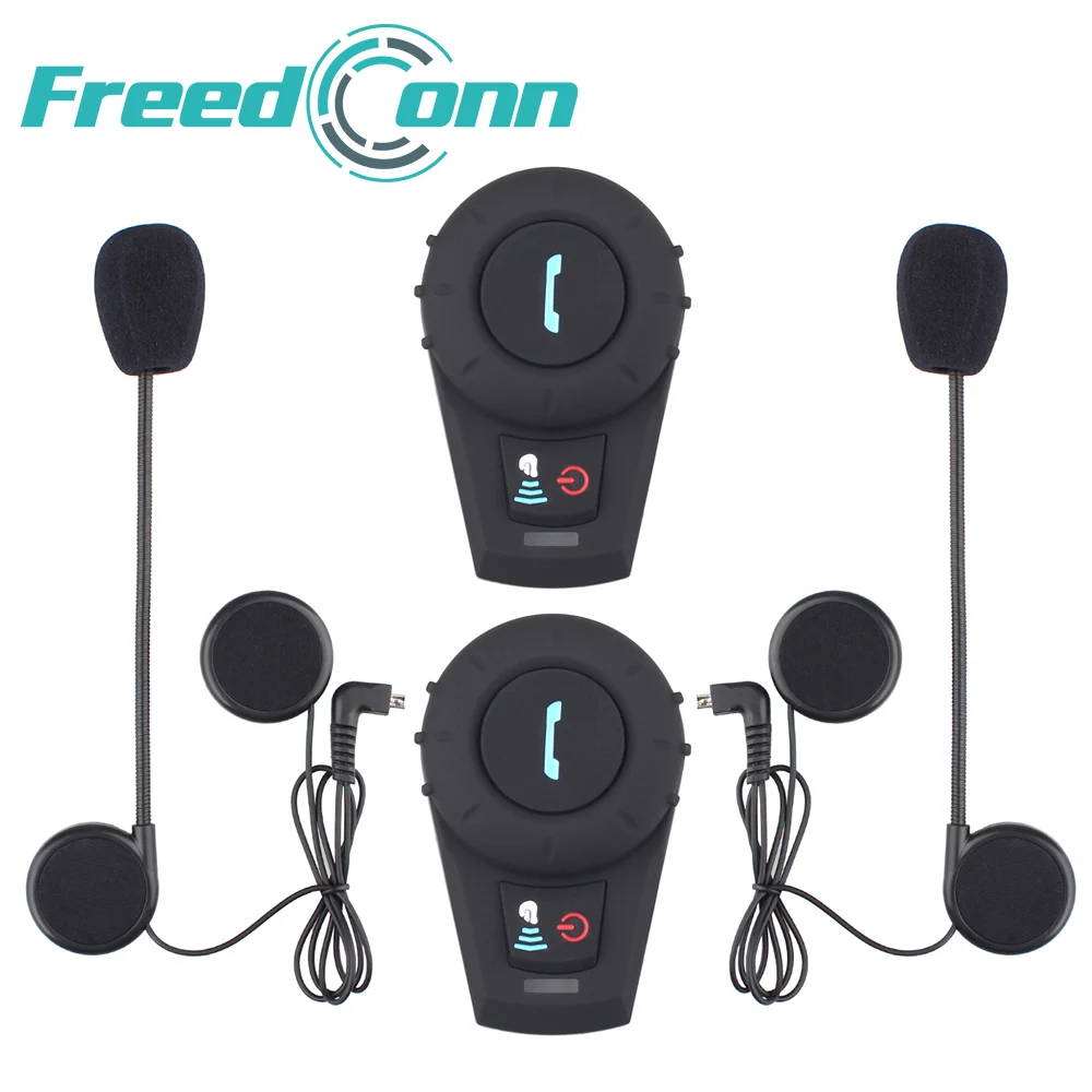 2 pcs FreedConn FDCVB bluetooth motorcycle helmet interphone with FM bt intercom headset moto intercomunicador