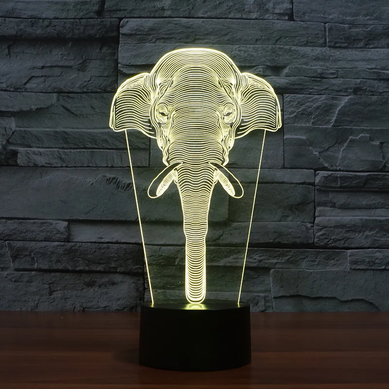 Creative 3d Lamp Vision Stereo Acrylic Touch Switch Led Usb Table Lamps For Bedroom 7 color change Desk | Лампы и освещение