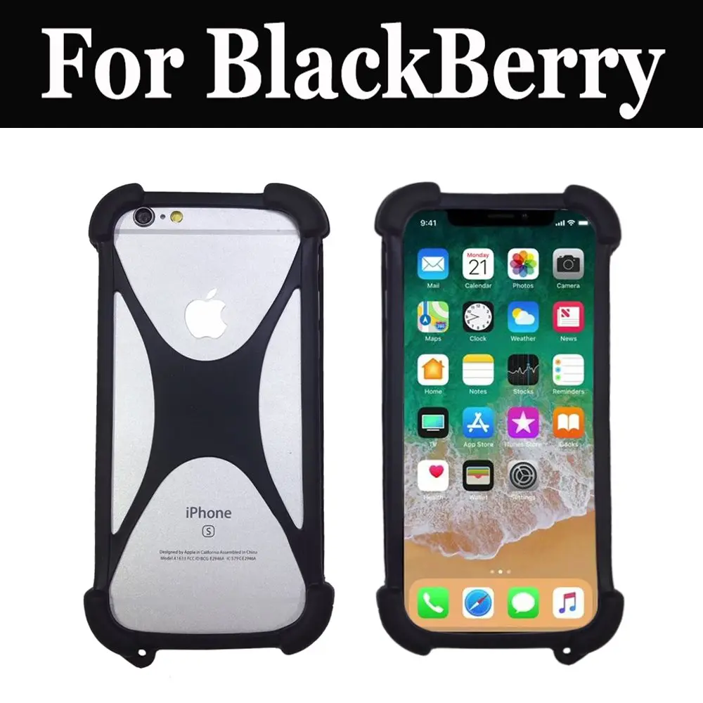 

Smart Phone Ring Holder Soft Silicone Case Protective Skin Cover Shell For BlackBerry DTEK50 Motion Aurora KEYone Evlove KEY2