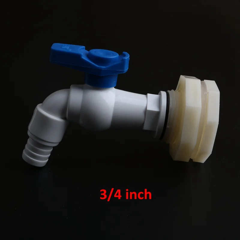 1 шт. аквариумный клапан ABS 1/" 3/4" аквариумный клапан водопроводный разъем водопроводный бак дренаж для виноделия - Цвет: 3l4 inch
