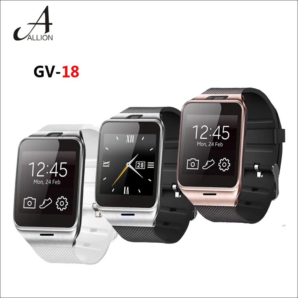 New 2016 Bluetooth Aplus GV18 Smart Watch Phone 1 55 GSM NFC Camera WristWatch SIM Card