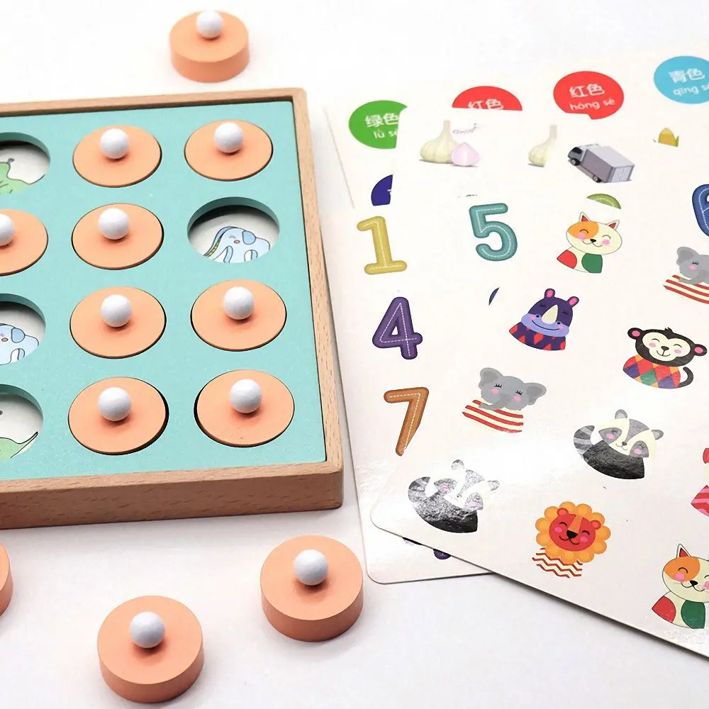 Память деревянная игрушка-пазл детская Математика Монтессори раннего образования игрушки для детей 3D головоломки Интерактивная память