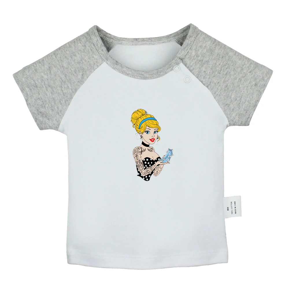 

The walking dead Princess Cinderella star Stained Glass Newborn Baby T-shirts Toddler Graphic Raglan Color Short Sleeve Tee Tops