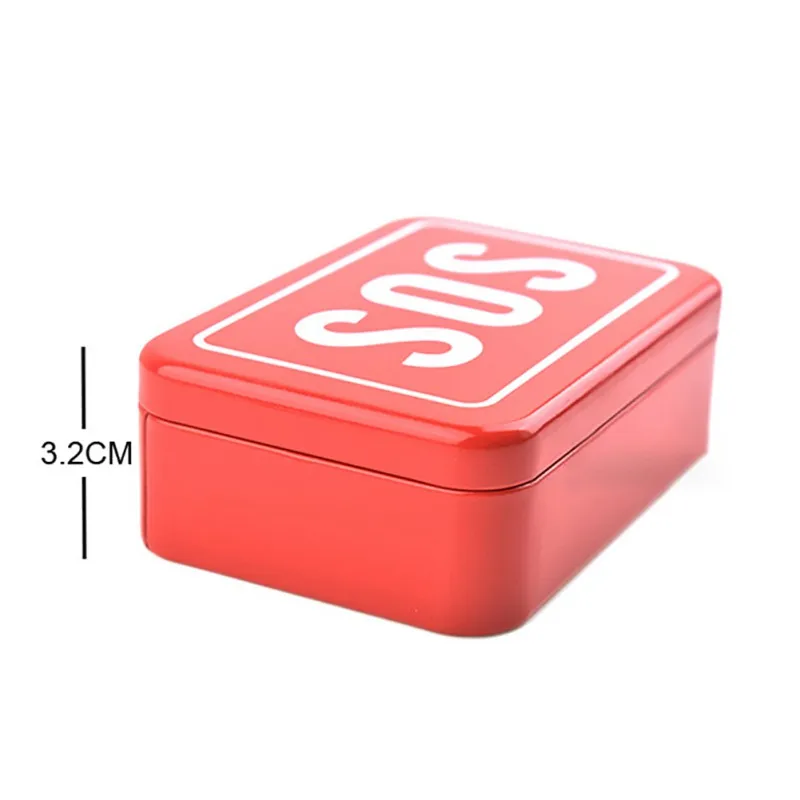 SOS Printed Outdoor Survival Box Portable Medical Cigarette Business Card(Survival) Tool Organizer Case Container