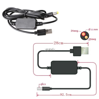 

DC-DC 5V to 9V/12V DC Jack 5.5mmx2.1mm Step-up Power Module Converter Cable Cord Z10 Drop ship