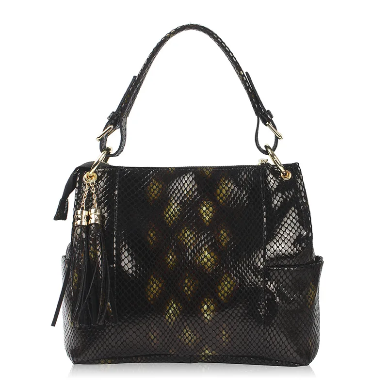 

Tote Bags for Women Fashion Zipper Real Leather Handbags Female Messenger Bag Animal Prints Artificial Leather Shoulder Bag