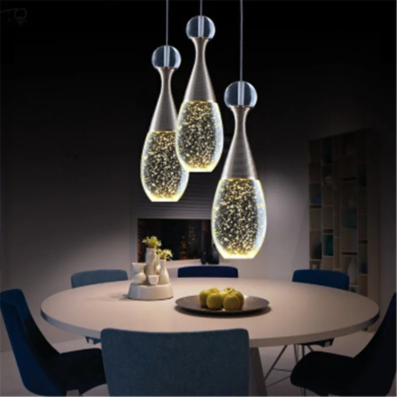 

Nordic Modern Lustre Gold Crystal Pendant Light K9 LED Simple Bubble Metal Single Wire Living Room Kitchen Dining Hanging Lamp