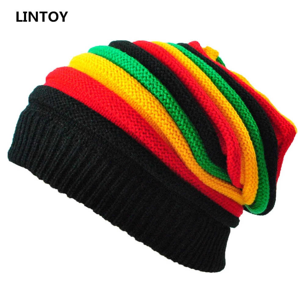 Jamaica Reggae Gorro Rasta Стиль кепки pello хип поп для мужчин зимние шапки женские красные, желтые, зеленые, черные осенние модные женщин вязать