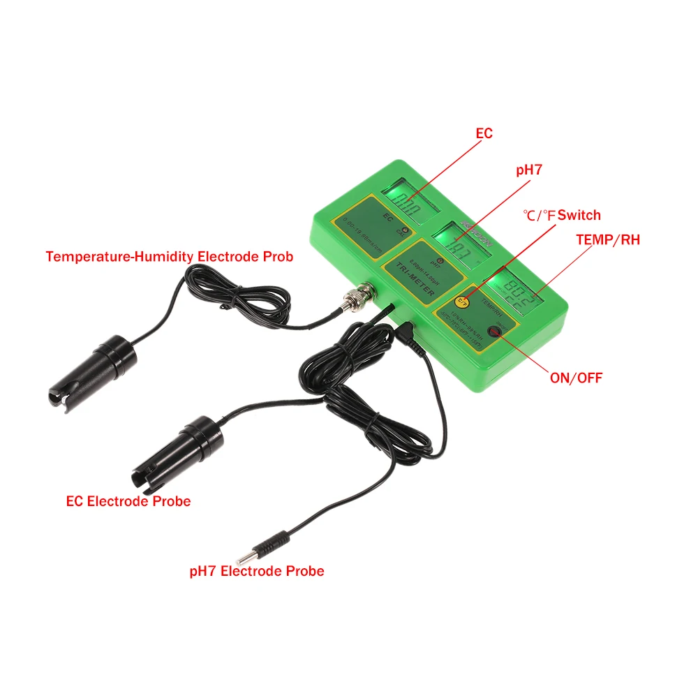 4 в 1 мультипараметрический измеритель воды цифровой ЖК-монитор pH/RH/EC(TDS)/TEMP тестер качества воды
