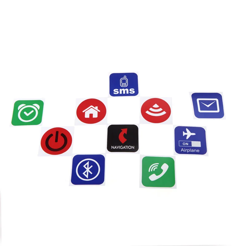 High Quality 888 byte NFC Tag 10 pcs Circular shape rfid nfc tags sticker adesi