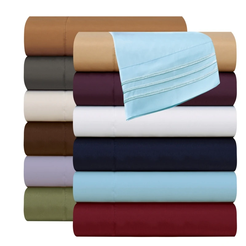 

Bedding Fitted sheet Flat sheet Pillowcase 3/4pcs Egyptian Comfort 1800Count Deep Pocket Bed Sheet set US domestic shipping