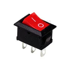 10 sztuk wysokiej jakości przełącznik Rocker 3Pin SPST 15X21MM czerwony włącznik/wyłącznik zasilania