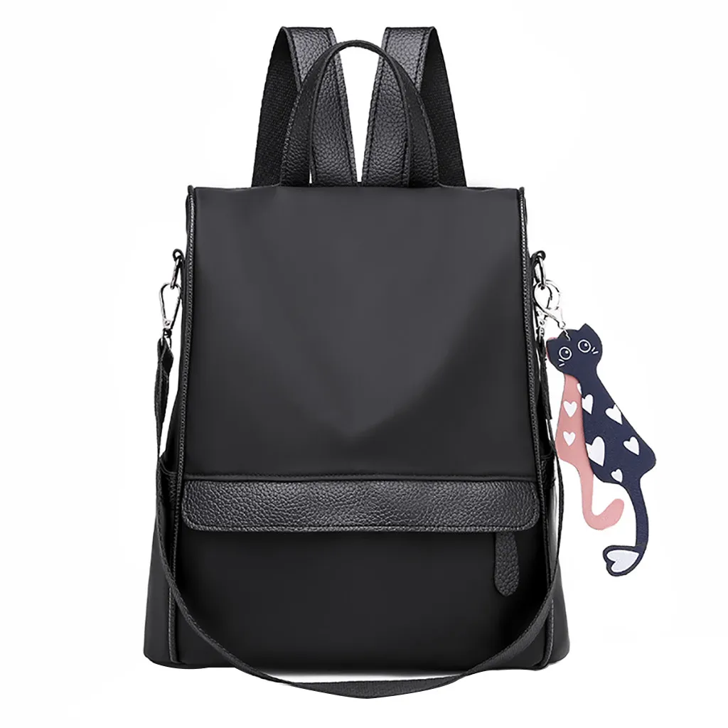 Рюкзак ishowtienda для женщин и мужчин, модный рюкзак для ноутбука в стиле Оксфорд, женские унисекс сумки большой емкости mochila feminina - Цвет: Черный