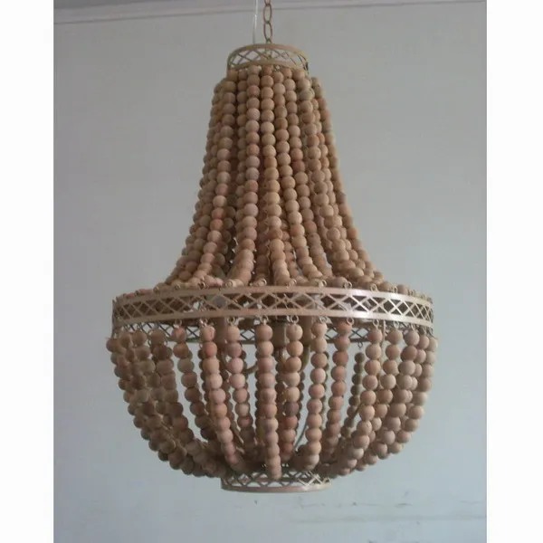 Free Shipping Vintage Rustic Wooden Bead Chandelier Hanging Lamp Free Shipping Vintage Rustic Wooden Bead Chandelier Hanging Lamp World Market Large Wood Pendant In Lights From