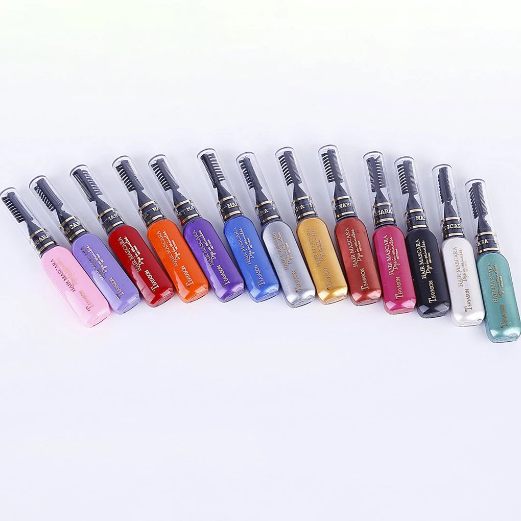 Hair Color Cream 13 Colors Temporary Hair Dye Mascara Non-toxic DIY Hair Coloring Tool Beauty Supplies