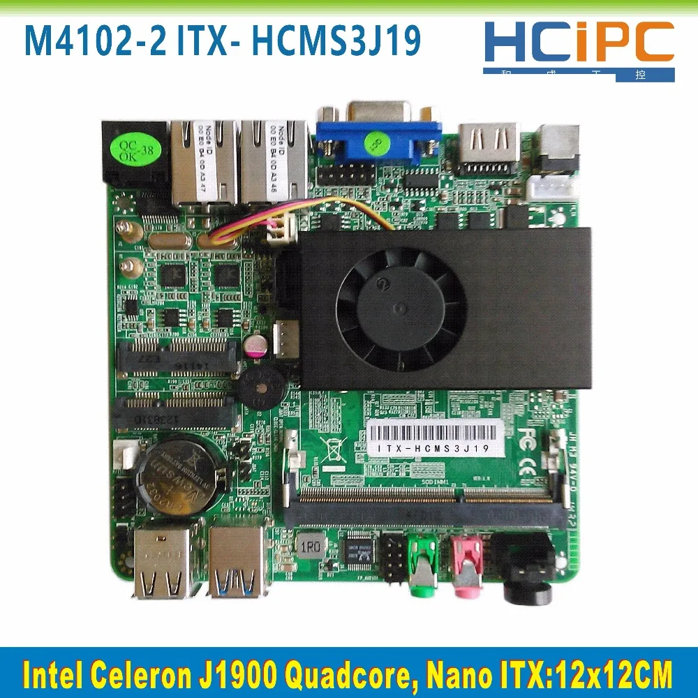 HCIPC ITX HCMS3J19 четырехъядерная Материнская плата Celeron J1900 Nano Встроенная плата|nano itx