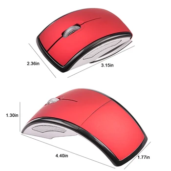 

Wireless Mouse 2.4G Computer Mouse Foldable Travel Notebook Mute Mouse Mini Mice USB Nano Receiver for Laptop PC Desktop