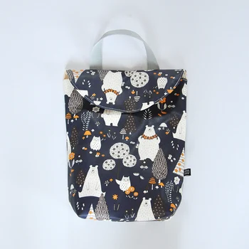 

Multifunctional Baby Diaper Organizer Reusable Waterproof Fashion Prints Wet/Dry Bag Mummy Storage Bag Travel Nappy Bag