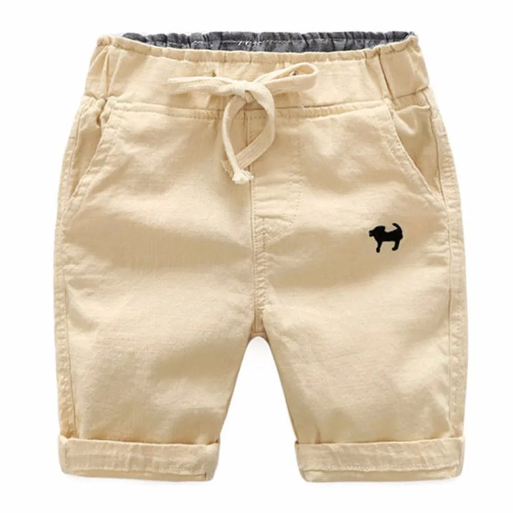 Boy's Classy Elastic Waist Animal Print Shorts-Model Show