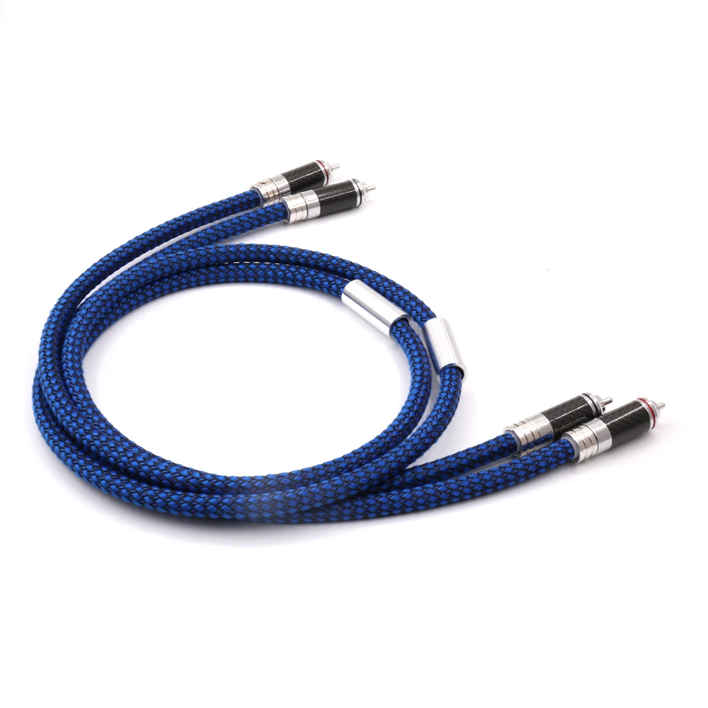 2328 Hifi кабель RCA к из углеродного волокна 6N посеребренный 2RCA штекер межразъемный
