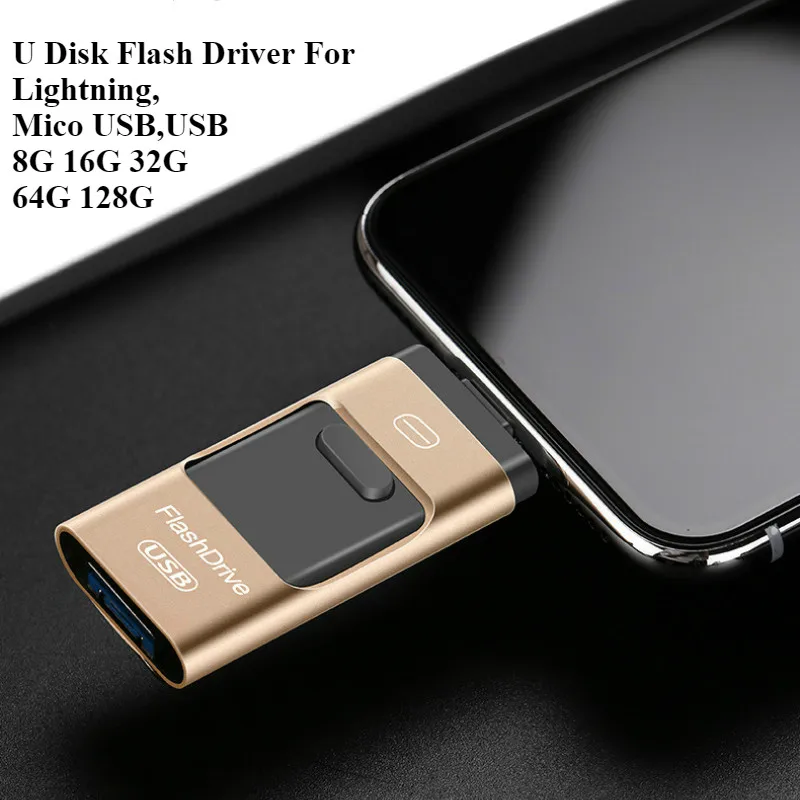 

OTG Adapter U Disk Flash Driver for Iphone Ipad Lightning Micro Android Phones USB 3.0 Devices U disk 8G 16G 32G 64G 128G