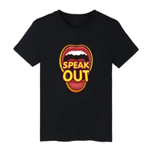SPEAK OUT Style White Cotton T-shirt ood looking and Durable Men/Women SPEAK OUT T-shirt with High quality