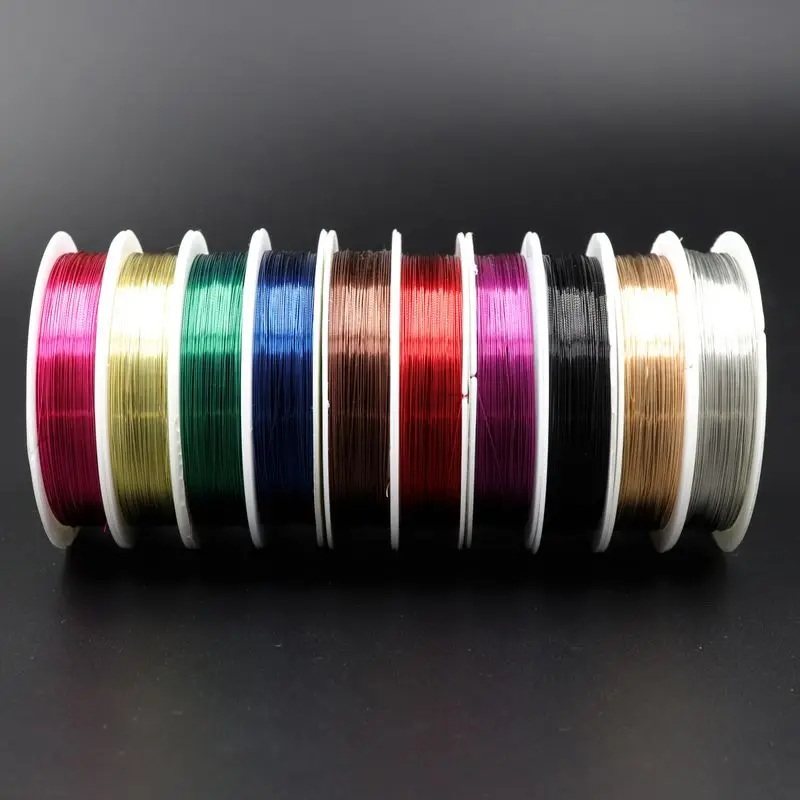 

10PCS 0.3 0.4mm Sturdy Beading Cord String Alloy Copper Wire For Jewelry Making Diy Accessories Finding And Component Wholesale