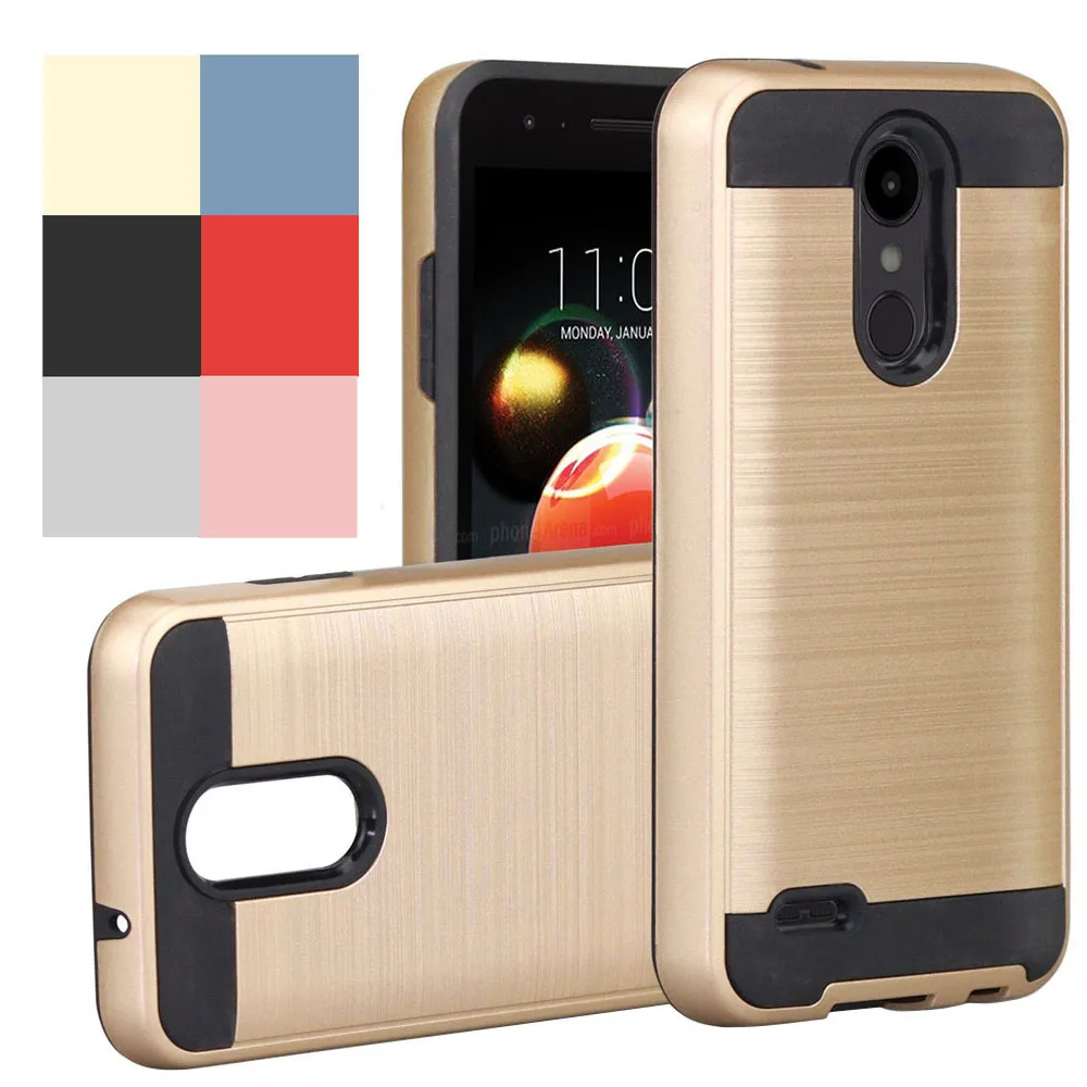 Brushed Armor Case Hard Cover For LG Aristo 2 3 X210MA