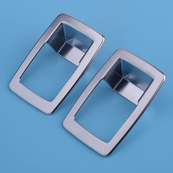 

beler 2pcs ABS Chrome Car Interior Styling Rear Adjustment Seat Frame Trim Cover Fit for BMW X4 G02 X3 G01 2018