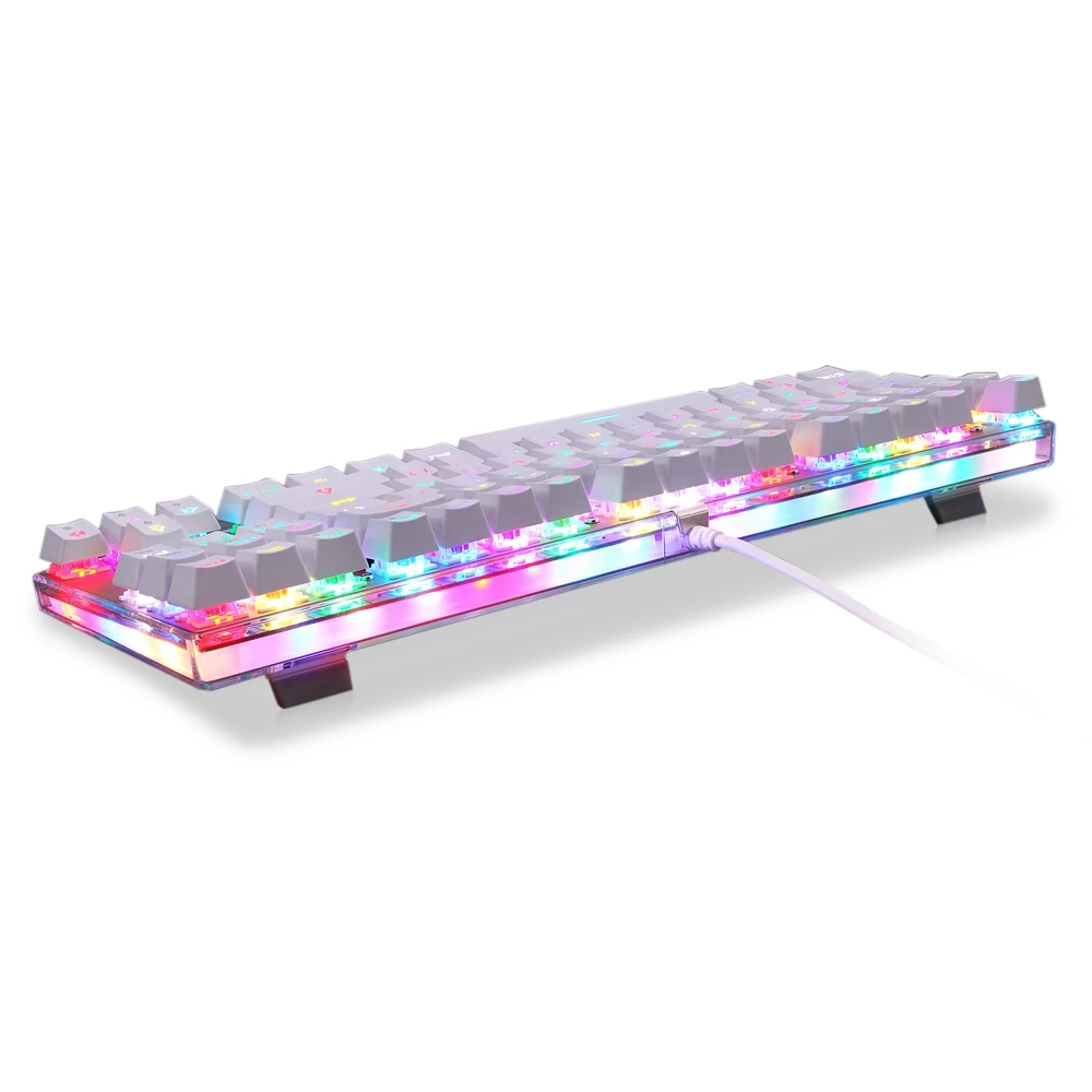 Оригинальная механическая клавиатура Motospeed K87S с RGB подсветкой, проводная USB, синие/красные переключатели, игровая клавиатура с 87 клавишами для игр