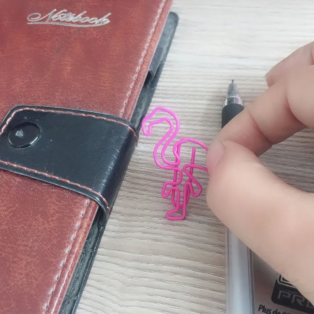10 шт.. креативные милые Фламинго Закладка зажим металлический зажим для бумаги папка для хранения школьные канцелярские принадлежности
