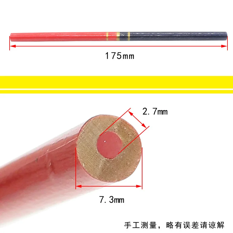 Coloffice 10 шт./лот Плотницкие карандаши синий и красный грифель для DIY строителей столярных столяров деревообрабатывающий Толстый круглый маркер карандаш