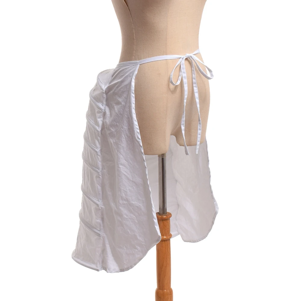 Викторианский Нижняя юбка нижняя юбка-кринолин Для женщин платье Рококо белая клетка сумка для рамы суеты юбка