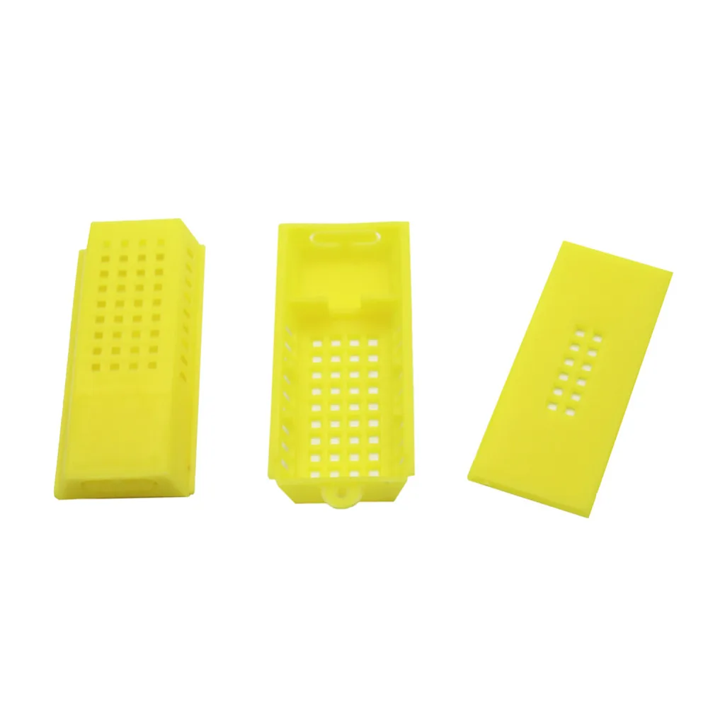 Beekeeping Tools Bee Queen Cages Yellow Bee Cages for Beekeeping Transport Plastic Cages Beekeeper Transport Bee Queen Isolation 5 Pcs