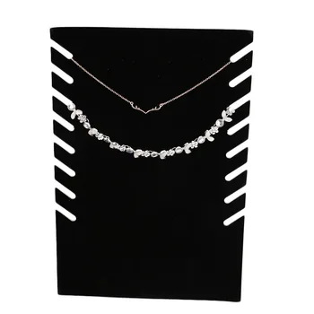 

Fashion Black Velvet Necklaces Jewelry Display Holder Chain Choker Show Cases Display Stand Jewelry Display Base Organizers VL
