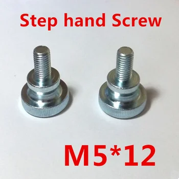 

50 Pcs/Lot M5X12 Flat Head Step Thumb Screw /Round Head Step Knurling Hand Twist Screw/Hand Tighten Screws/Tornillo de mano