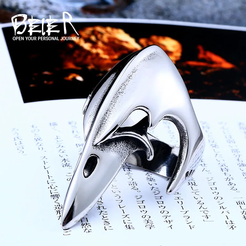 Beier new store 316L Stainless Steel ring high quality punk animal ring for men fashion jewelry LLBR8-287R US size