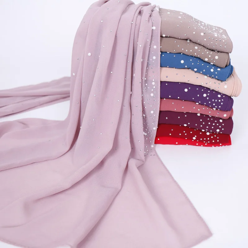 Сплошной цвет жатый хиджаб шарф плиссированные кешью платки с кружевом мусульманских плиссированные шарфы обертывания эластичный шарфы-повязки 10 шт./лот