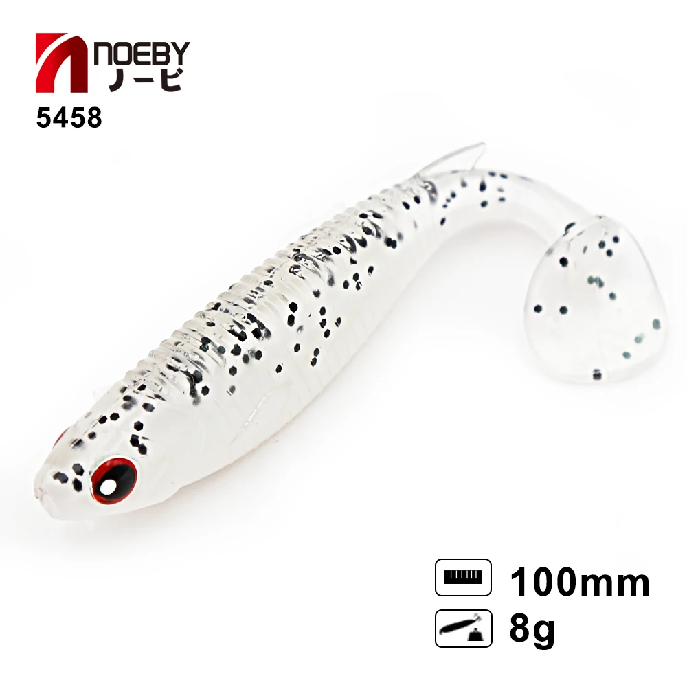 NOEBY Venta caliente 10 cm Pesca Artificial suave señuelo de caucho de silicona de Pesca comida artificiales Señuelos de Pesca S5485