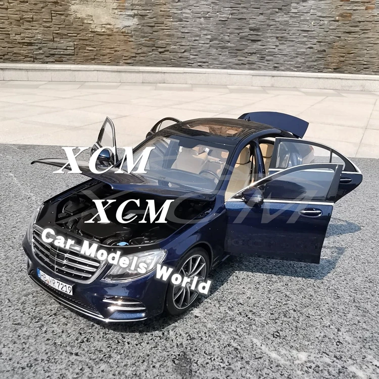 Литая модель автомобиля для Norev S-Class AMG-Line(синий) 1:18+ маленький подарок