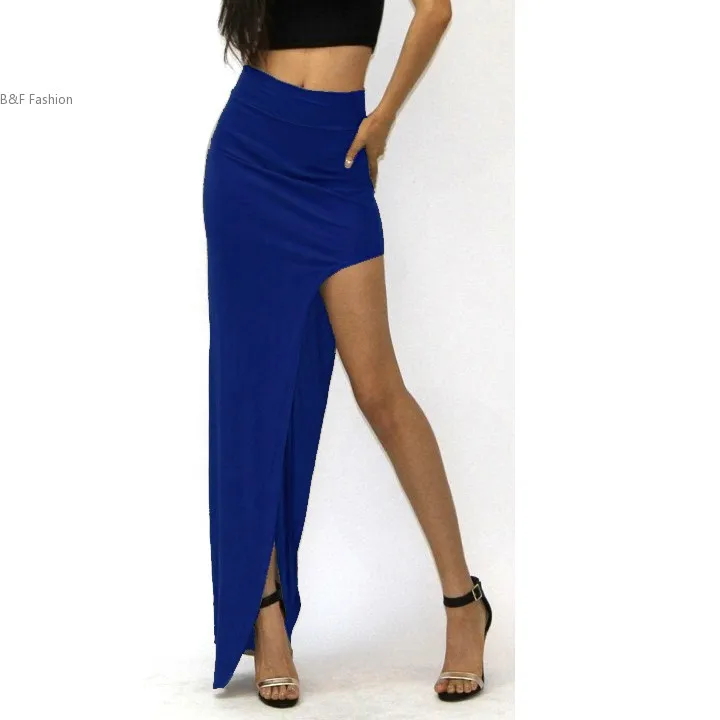 Skirt Sexy Women Long Skirts Lady Open Side Split Skirt high waist Long