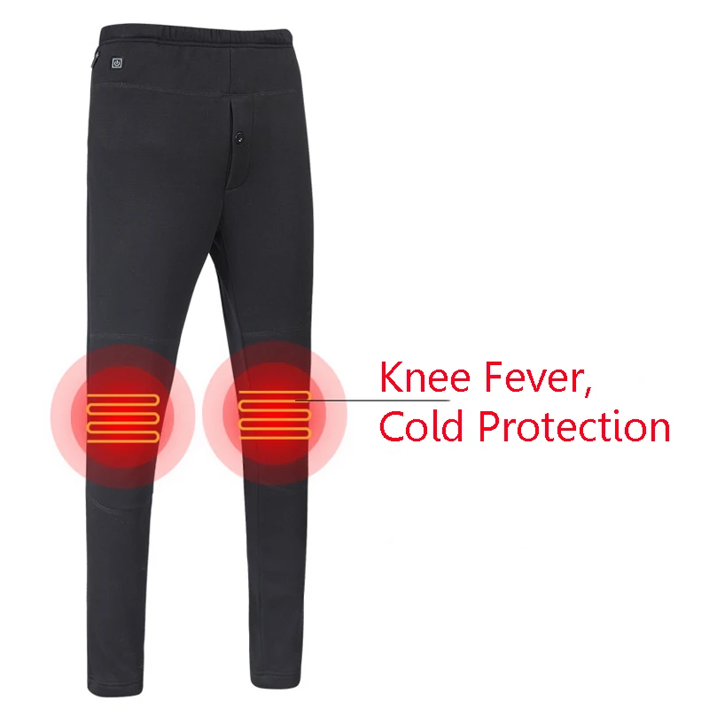 Men Winter Slim Thicken Heated Pants Women Outdoor Hiking Heating Fever Trousers Smart USb Charging Leggings Fishing Pants