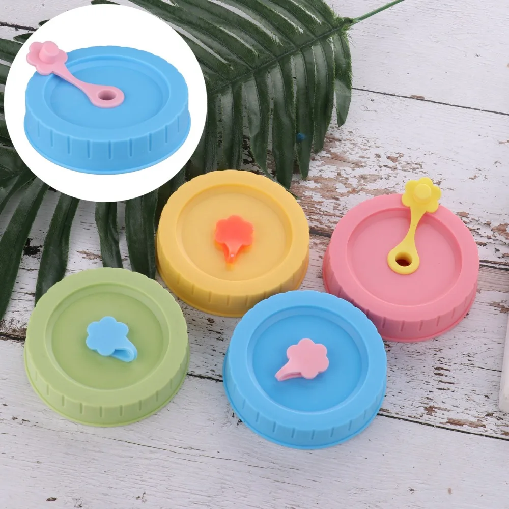 mason jar covers with straw holes
