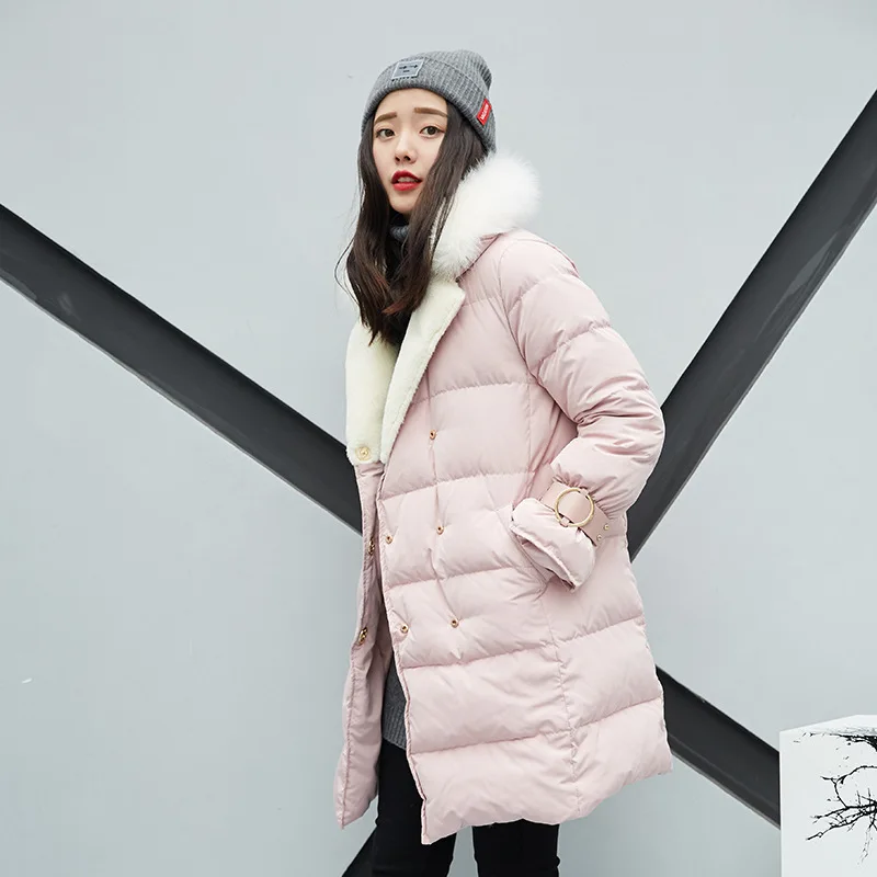 

Parkas Women Coats Autumn Warm Winter Jackets Women Long Parka Plus Size Cotton Outwear Coat Lady's Natural Fur Collar LU106