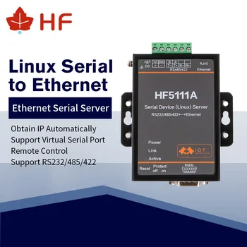 

CE FCC Offical HF5111A Serial Server RJ45 RS232/485/422 To Ethernet Linux Serial Port Server Converter Device Industrial DTU