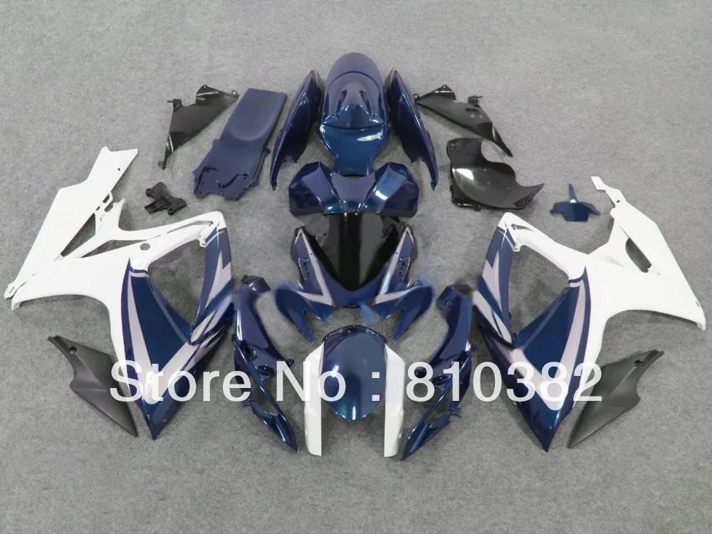 

Injection Mold Fairing kit for GSXR600 750 06 07 GSXR600 GSXR750 GSX-R600 750 K6 2006 2007 cyan white black Fairings set SZ106