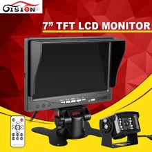 Gision 7 “Carro/Ônibus/Caminhão Retrovisor LCD Monitor de Standalone Sistema Kit com IR de Visão Noturna Revertendo Back up Camera