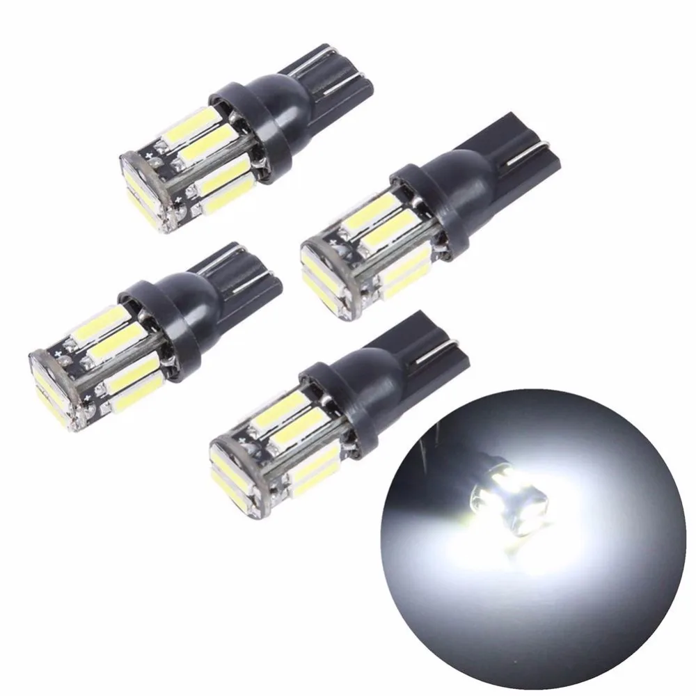 4 шт. W5W 10 7020 SMD автомобильный T10 светодиодный 194 168 Клин Замена заднего прибора панель лампы белые лампы для габаритных огней