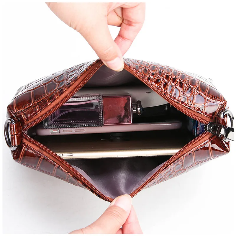 LISCN 3 مجموعات عالية الجودة المرأة حقيبة التمساح طباعة حقائب كتف حمل النساء حقائب السيدات رسول Crossbody حقيبة مخلب